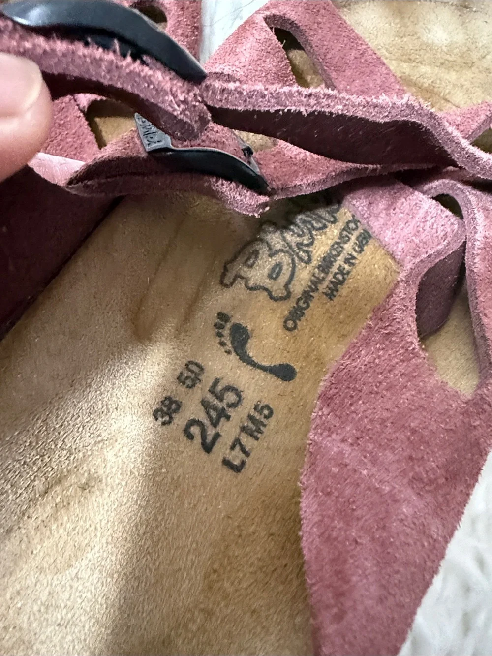 Birkenstock Crisscross Suede Slide Sandals - Rosewood size women’s 7